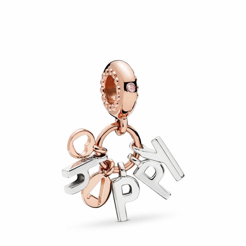 Pandora Australia Rose™ Be Happy Dangle Charm | NLMCQI256